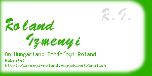 roland izmenyi business card